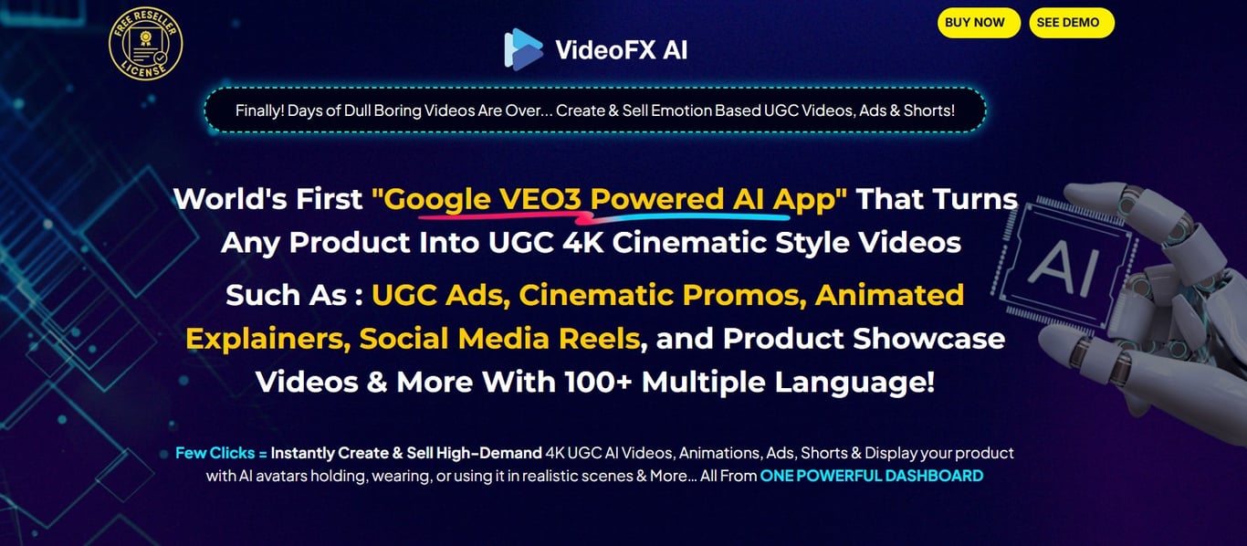 Videofx Ai Homepage