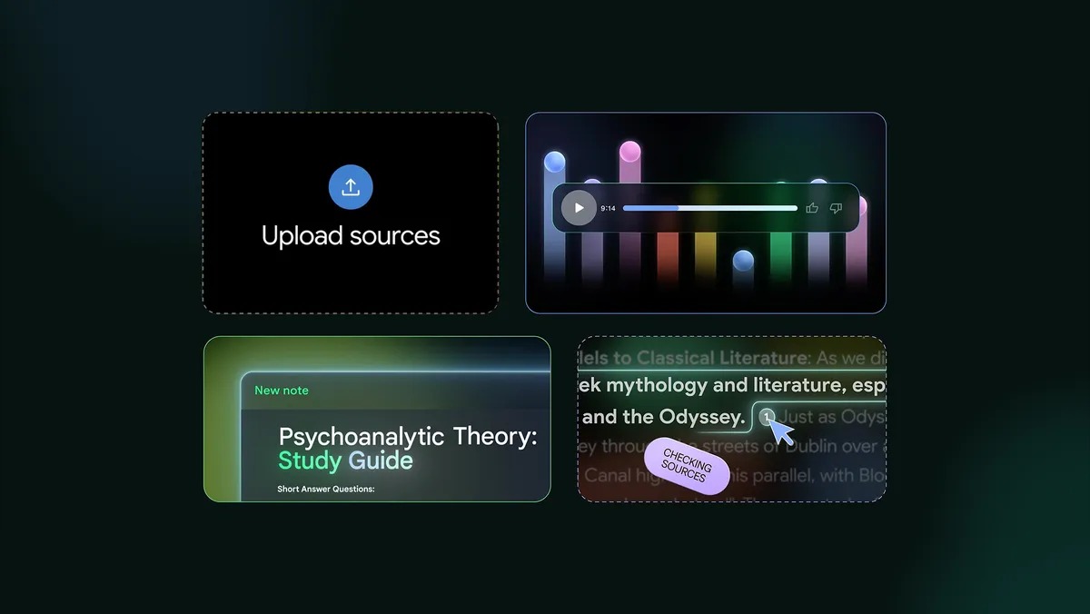 NotebookLM Pro dashboard supporting smart study, document interaction, and AI powered summaries