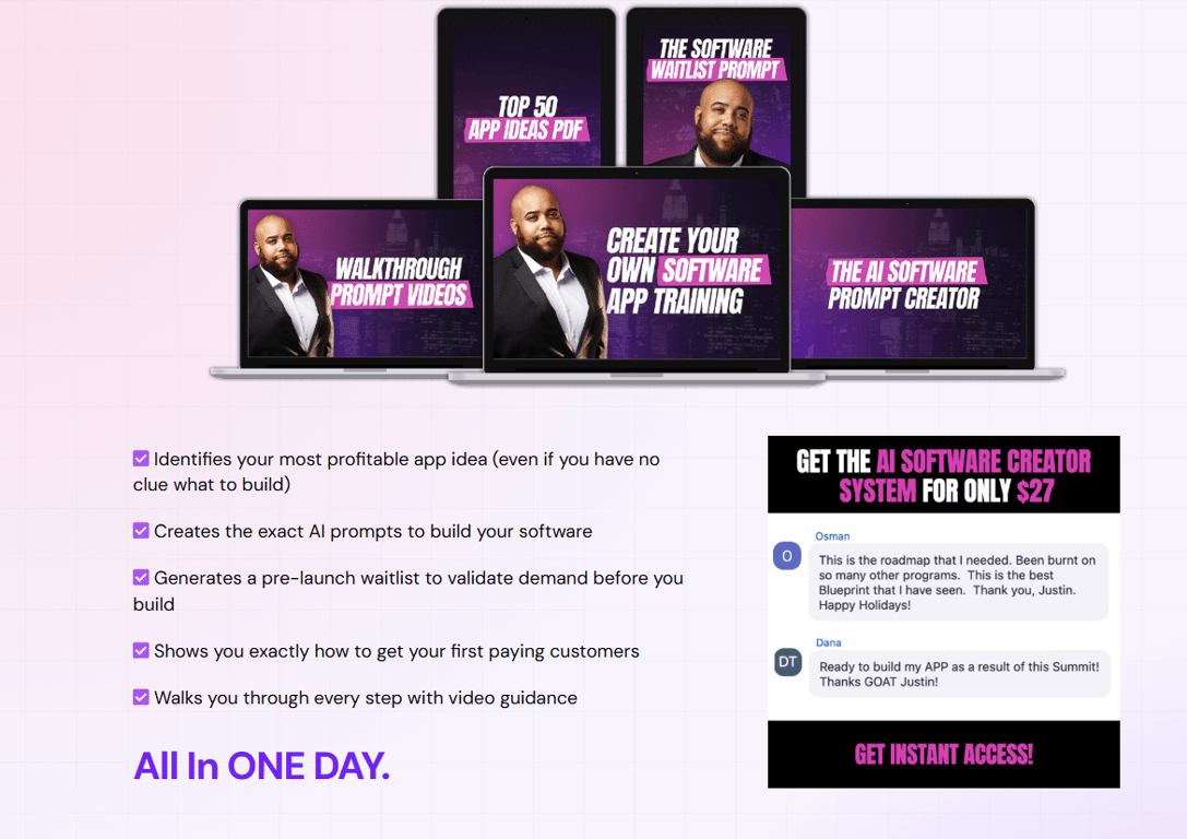 AI-Software-Creator-System-mockup-bundle-including-top-fifty-app-ideas-pdf-and-prompt-creator