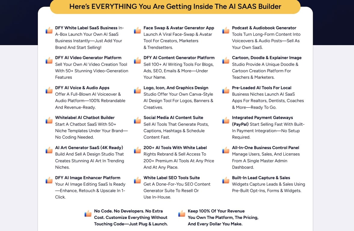 Ai Saas Builder + Otos