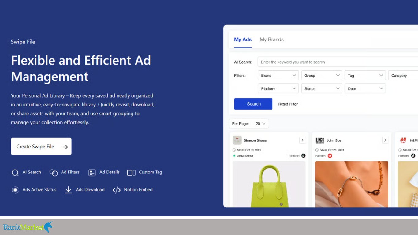 Adslibrary-Cloud-Database-With-Ai-Search-Filters-And-Custom-Tags-For-Marketing-Teams