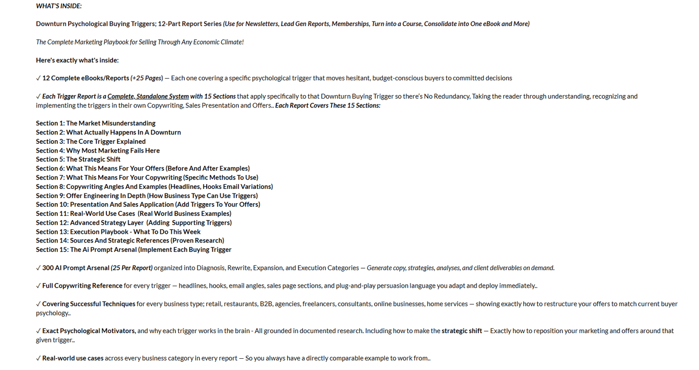downturn-marketing-playbook-trigger-report-architecture-showing-fifteen-strategic-copywriting-sections