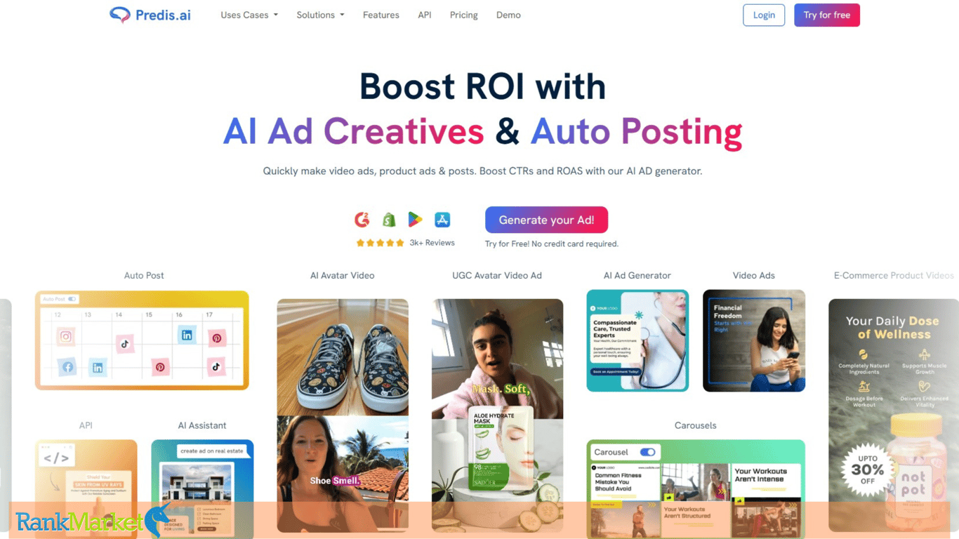 Main Interface Of Ai Tool Predis.ai