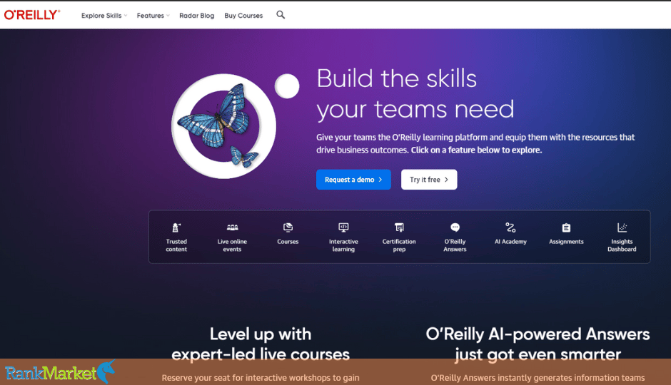 O’reilly Learning Homepage