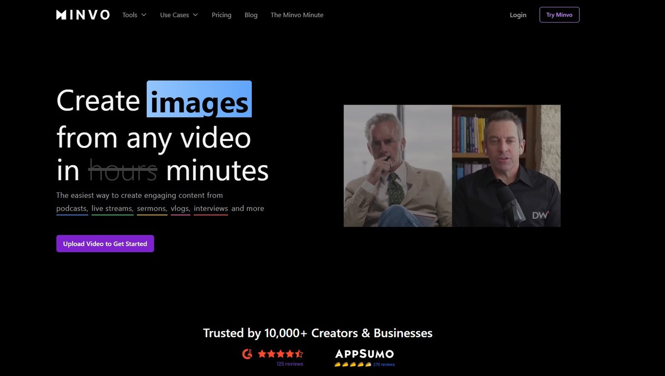 Minvo Pro Homepage
