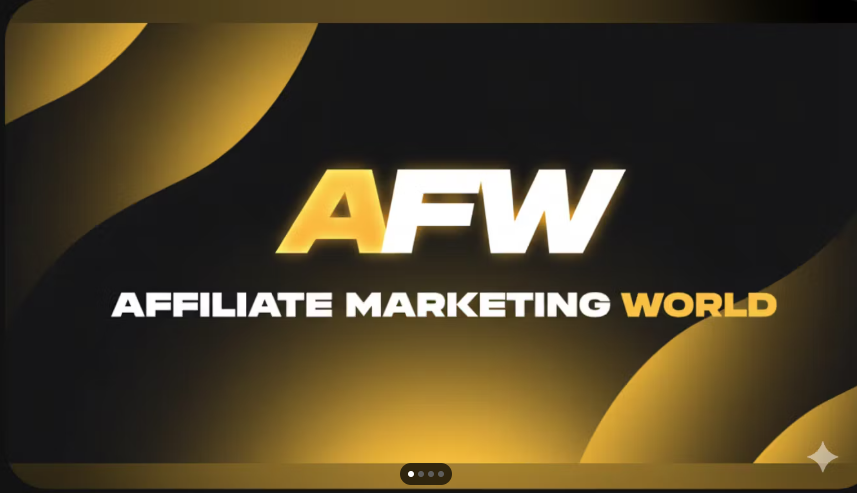 AFW-Affiliate-Marketing-World-official-gold-and-black-branding-logo-banner