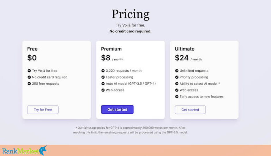 Voila Ai Pricing