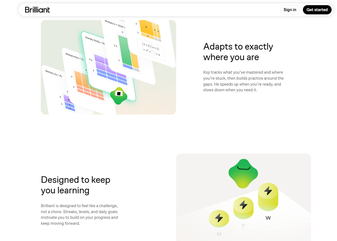 brilliant-automated-skill-profile-and-habit-retention-gamification-display