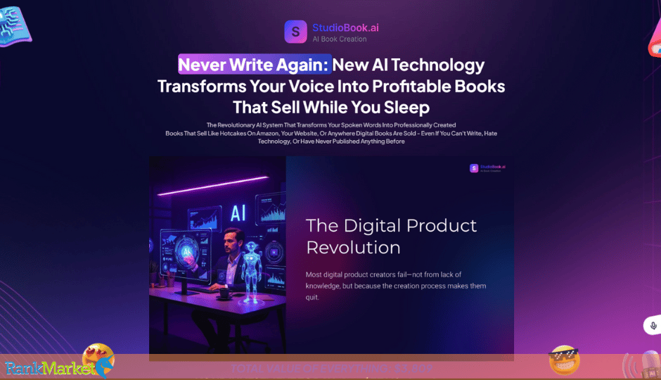 Studiobook Ai Homepage