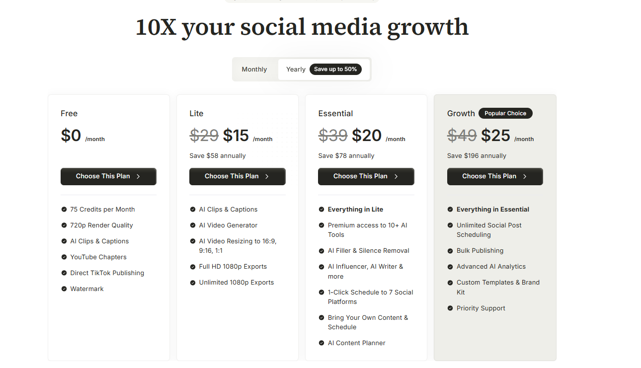 Pricing-tiers-grid-highlighting-the-Growth-plan-as-the-popular-choice-among-four-available-packages
