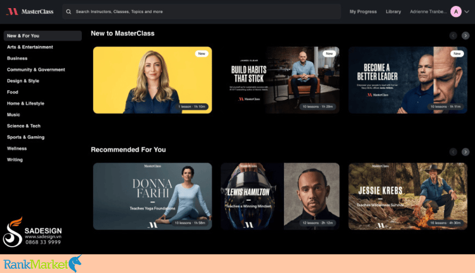 Masterclass Features