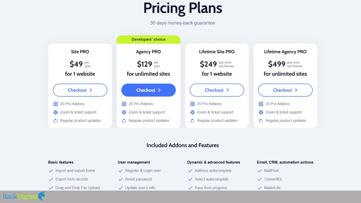 Jetformbuilder-Pricing-Plans