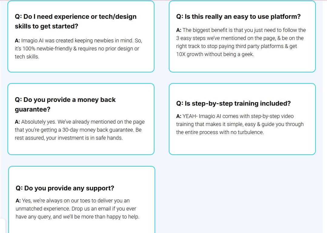 Imagio Ai Faqs