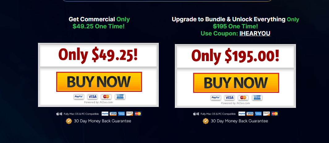 SoundSoReal pricing