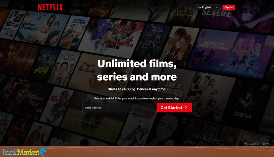 Netflix Homepage