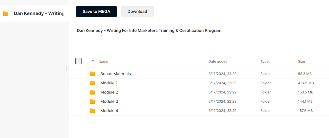 Dan-Kennedy-Writing-For-Info-Marketers-Training-course-content-lessons-materials-guides