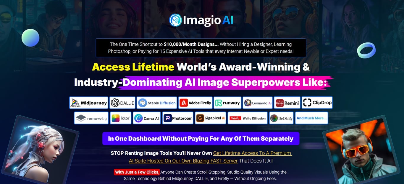 Imagio AI Homepage