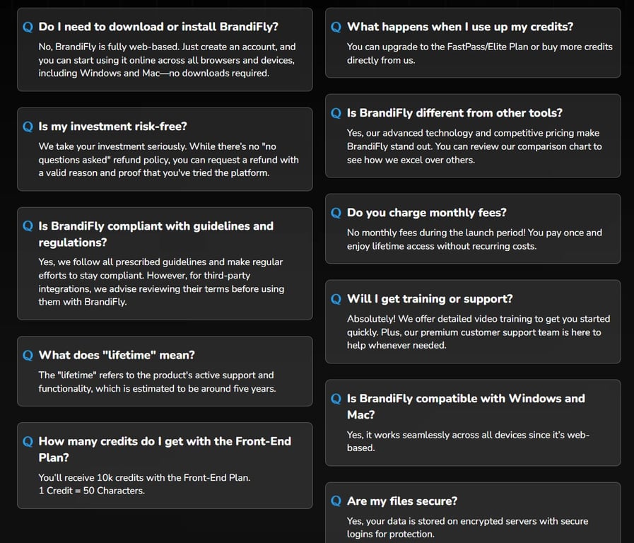 Brandifly FAQs