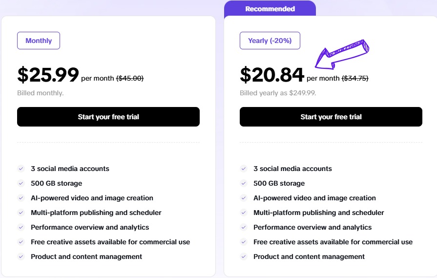 Pippit AI Starter Package Price List with Full Content Creation Features