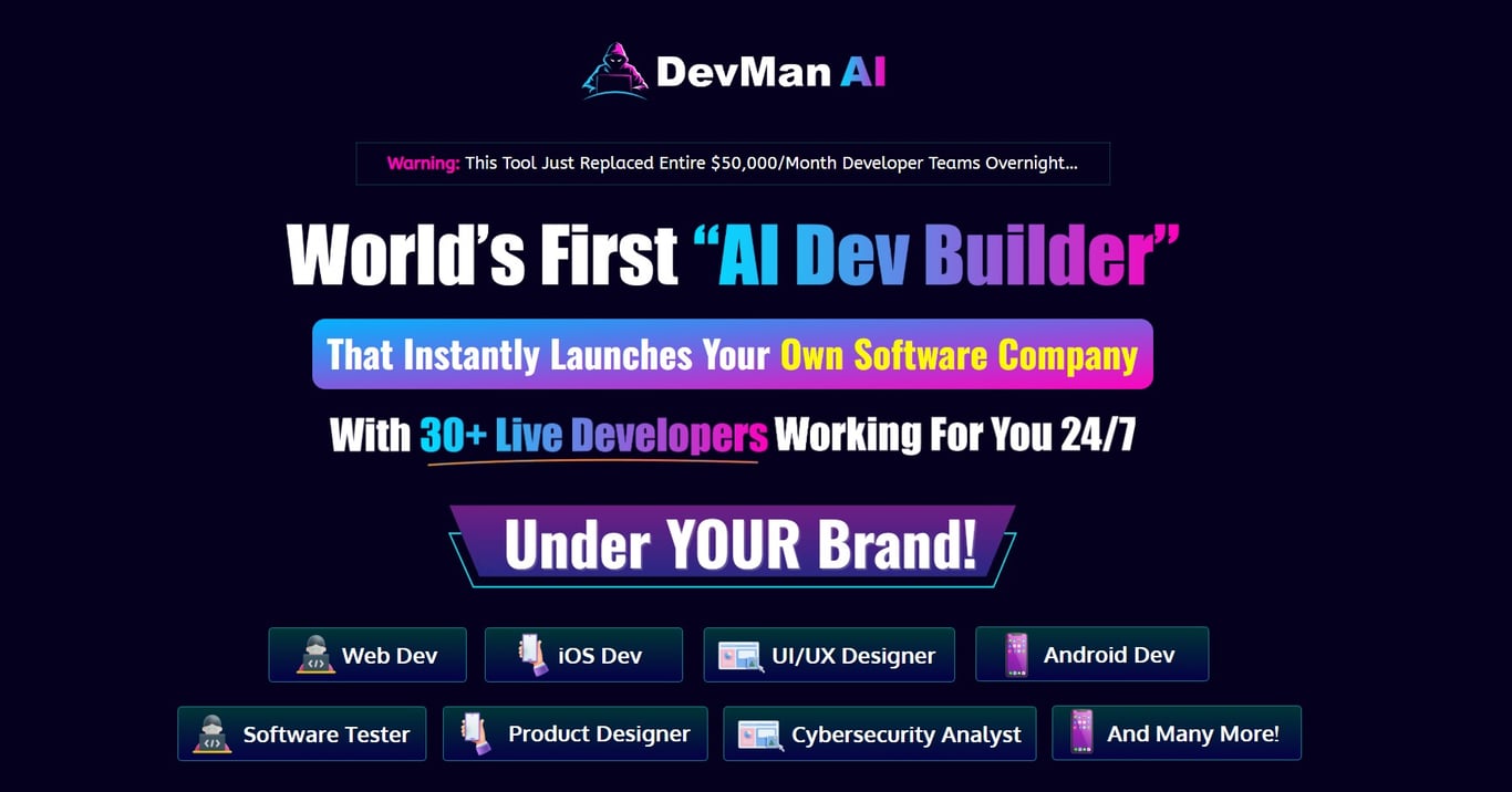 DevMan AI Homepage