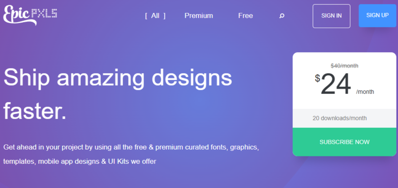 EpicPxls Pricing - Affordable and flexible plans for designers
