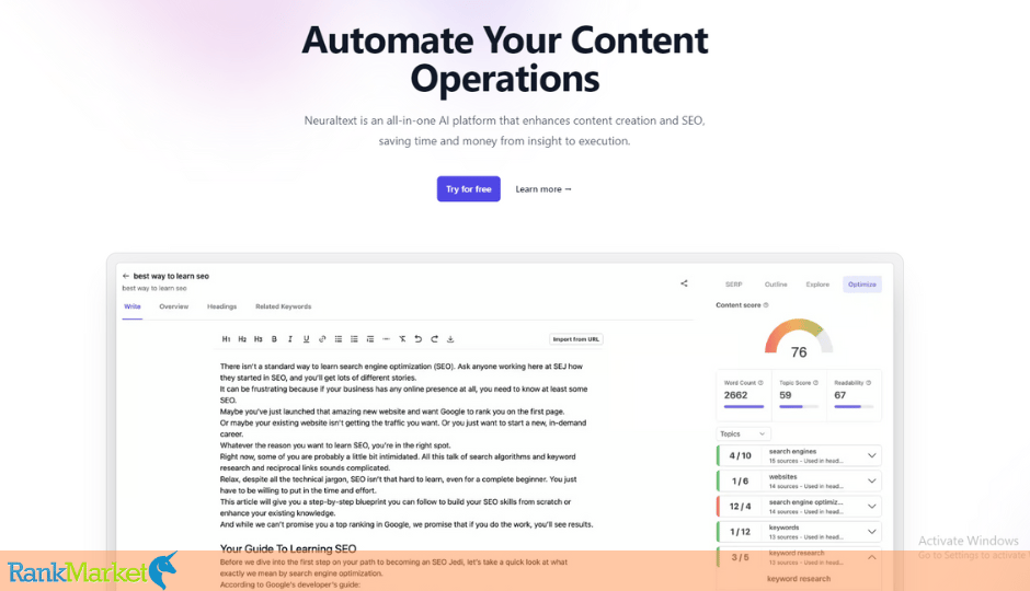 Neuraltext Homepage