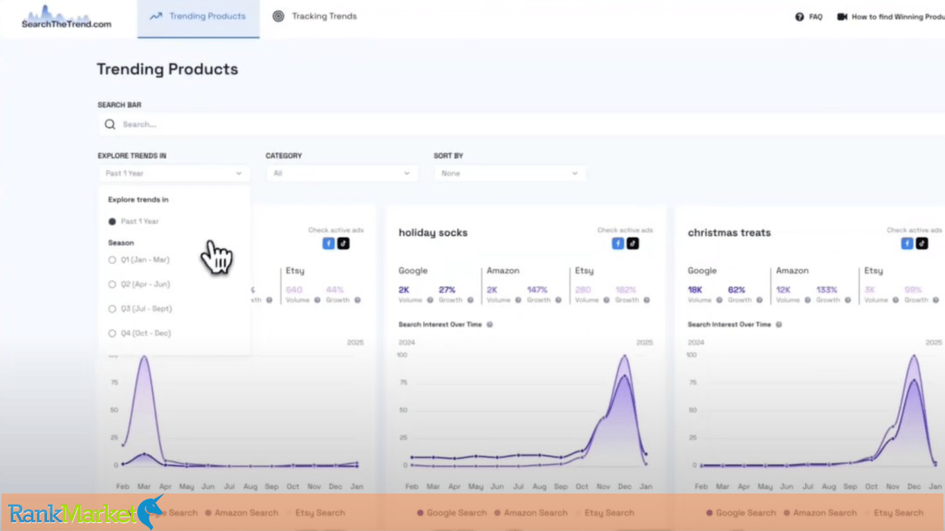 Searchthetrend'S Q1 To Q4 Filters Help Find Seasonal Products