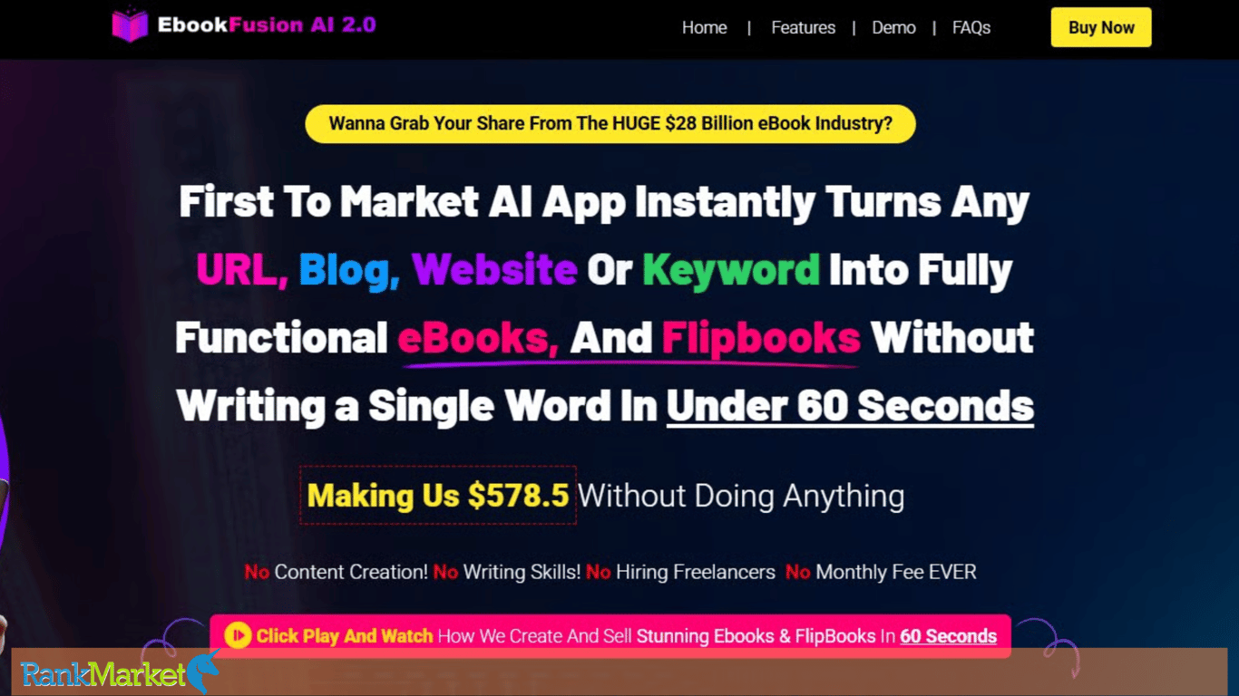 Ebookfusion Ai 2.0 Homepage