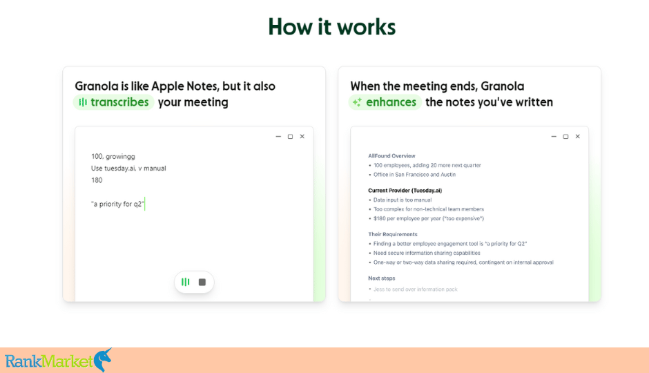 Granola Ai Features