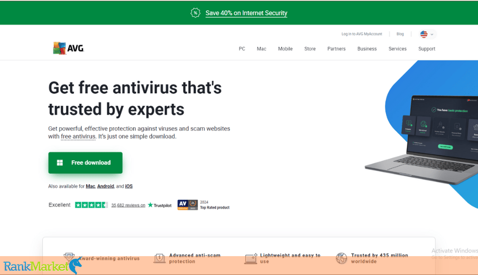 Avg Secure Vpn App Interface.