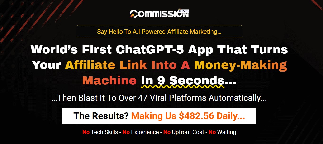 Commission King Homepage