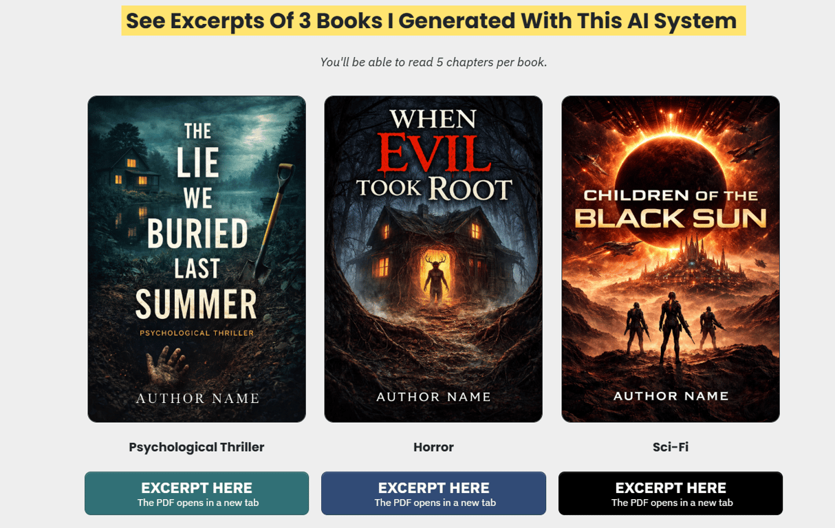 ai-generated-book-covers-excerpts-psychological-thriller-horror-sci-fi-genres