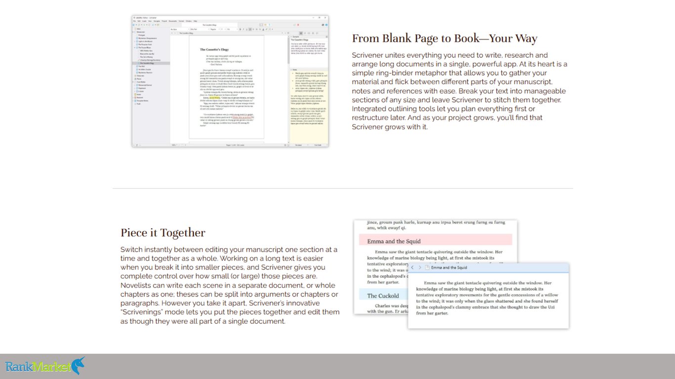 Scrivener-Ring-Binder-Metaphor-Interface-Showing-Manuscript-Notes-And-Isolated-Scrivenings-Text-Segments