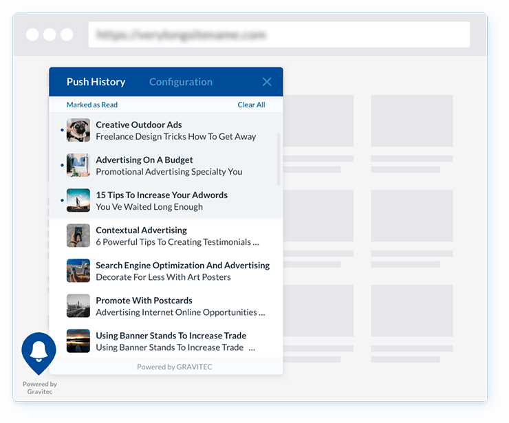 Gravitec features
