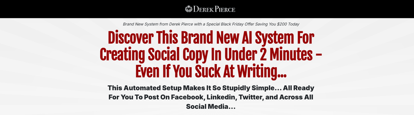 AI Social Copy System by Derek Pierce homepage course preview