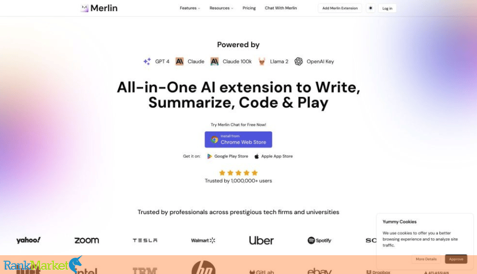 Merlin Ai Homepage