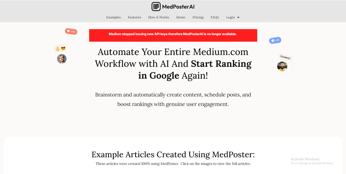 MedPoster AI homepage
