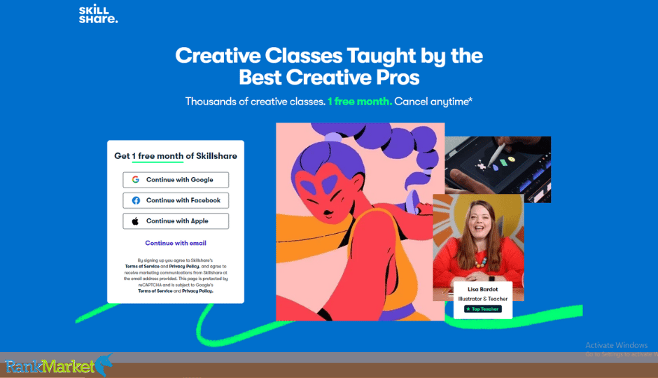 Skillshare Homepage