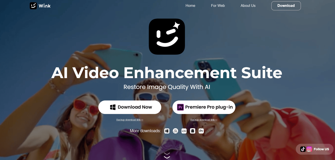 Wink-app-homepage-for-stunning-photo-and-video-creation