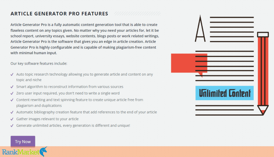 Article Generator Pro Features