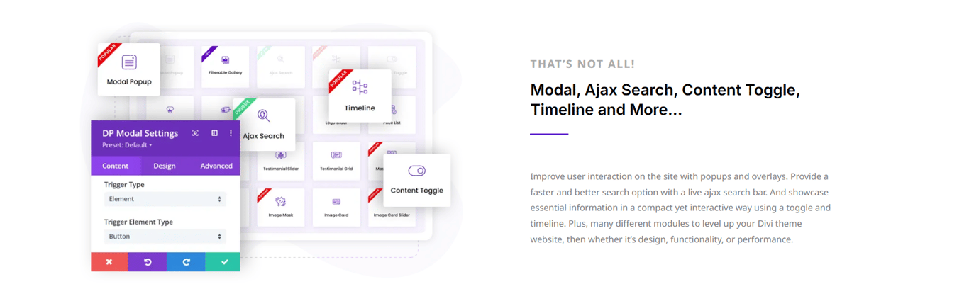 Divi Plus utility modules improving usability and user experience