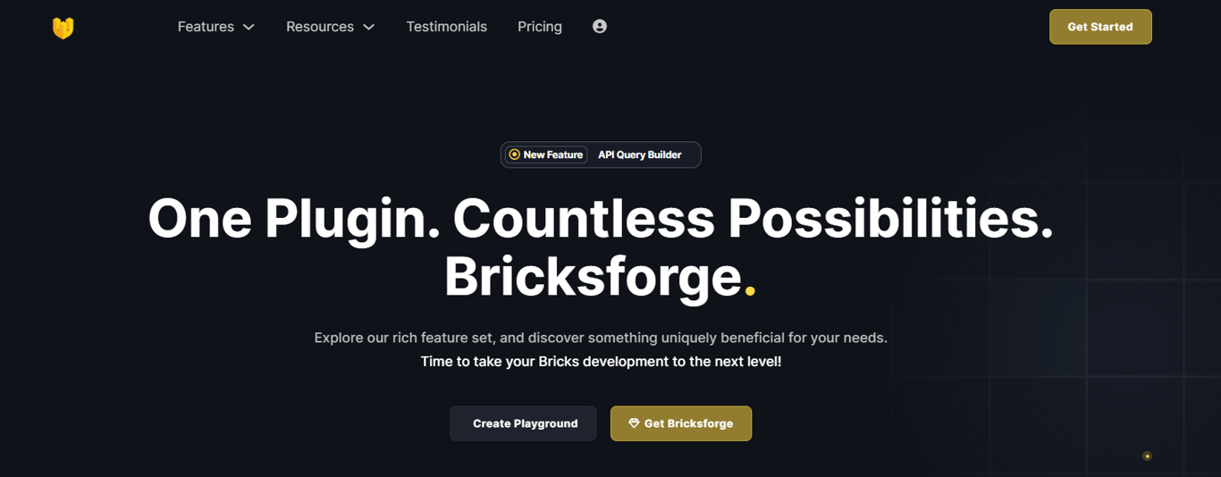 Bricksforge plugin extending Bricks Builder with automation logic animations and performance-focused tools