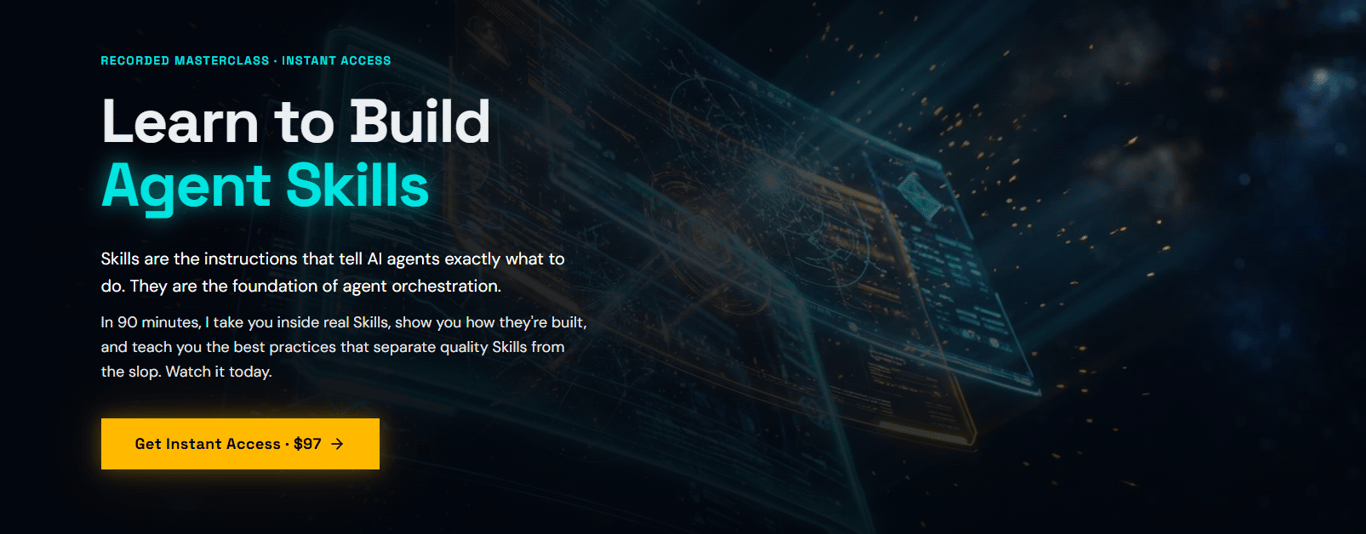 skills-masterclass-learn-to-build-agent-skills-evolution-unleashed-homepage-interface