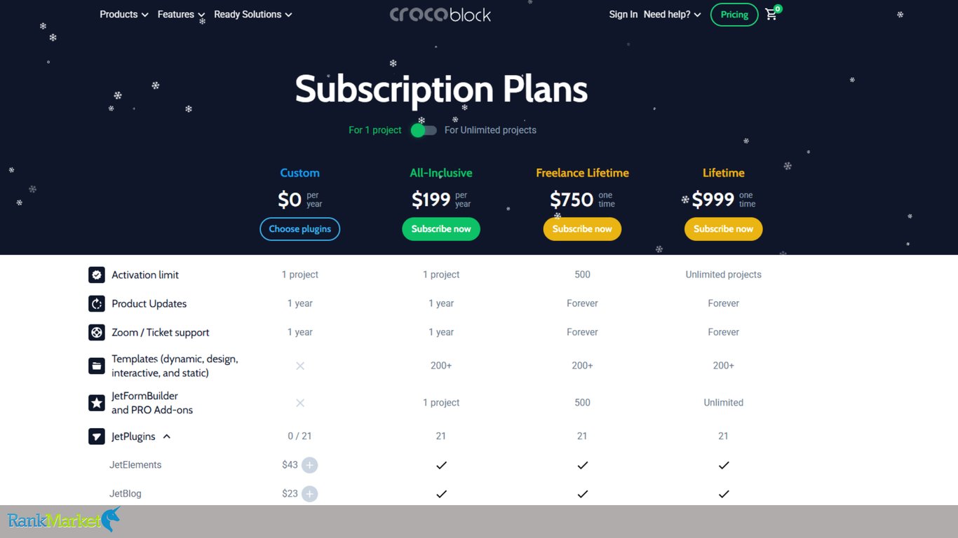 Crocoblock-Pricing-Plans