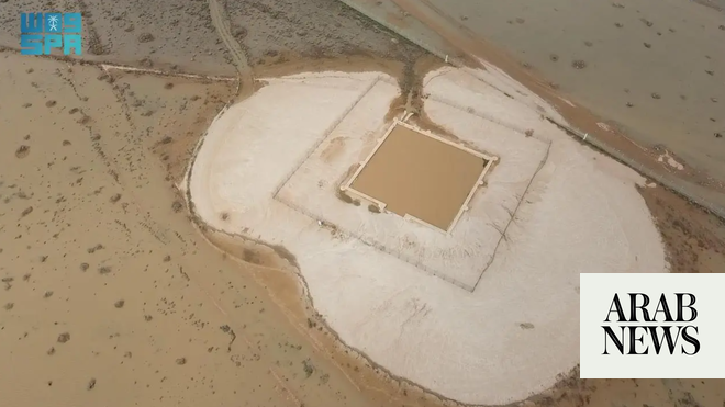 Saudiya Arabistonining shimolidagi qadimiy ko‘l qattiq yomg‘irdan so‘ng suv bilan to‘ldi