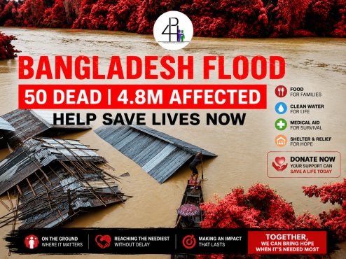 🚨 Daadad Degdeg Ah oo Ka Jira Bangladesh: 50 Qof ayaa Geeriyootay, 4.8 Milyan ayaa Waxyeelo Gaaray — Caawi Badbaadinta Nolosha Hadda