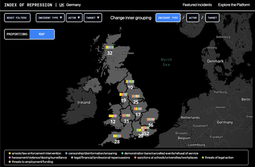 Новая база данных фиксирует репрессии против солидарности с Палестиной в Великобритании