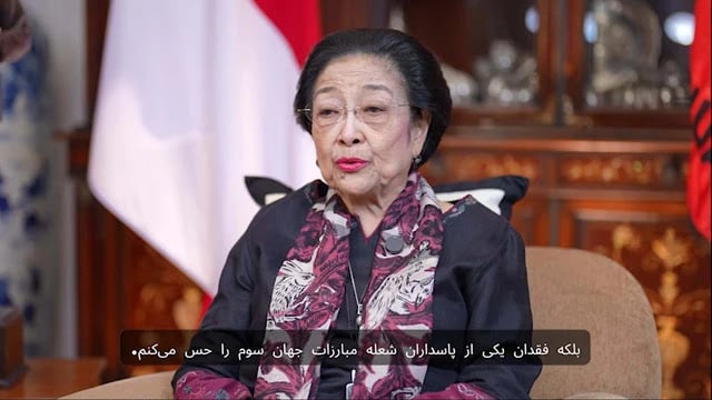 رسالة تعزية من ميجاواتي لآية الله خامنئي بثها التلفزيون الإيراني