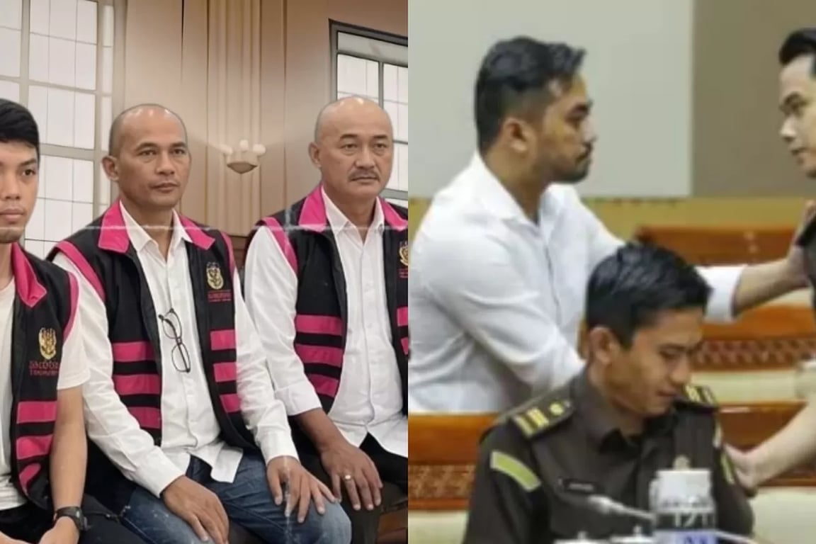 Протест у Окружного суда Медана требует освобождения Тони Аджи Анггоро, обвиняемого по делу о веб-сайте деревни