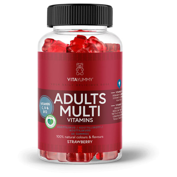 VitaYummy Adults Multi Vitamins - Strawberry (60 stk / 180g) - Vitaminer